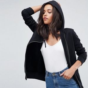 ASOS DESIGN Lounge Boyfriend Zip Hoodie